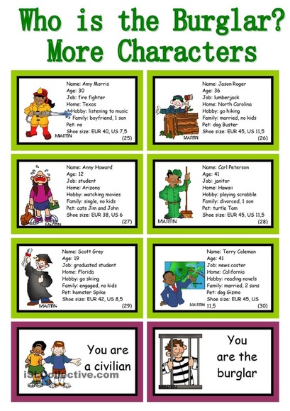 Town, Role Plays, Speaking Game